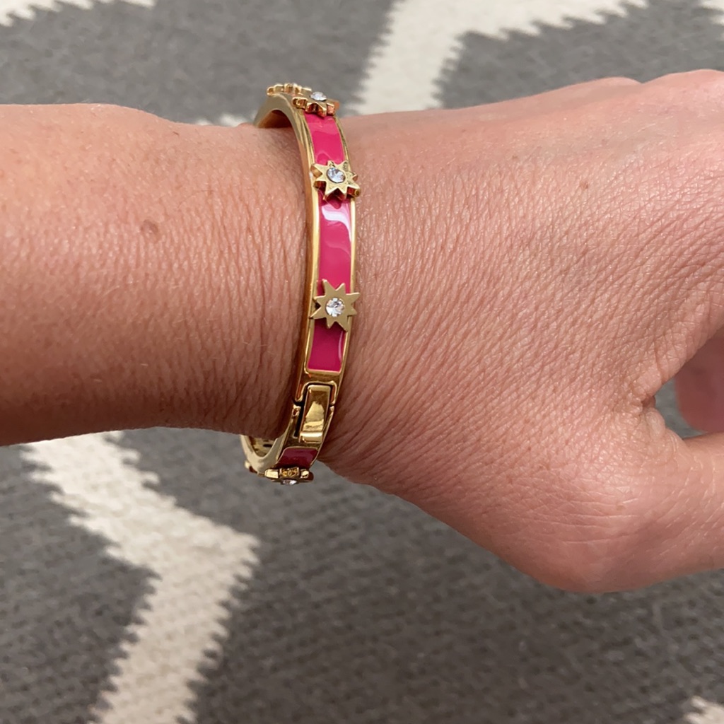 Ann Taylor Hinged Stellar Small Enamel Bracelet 18$
